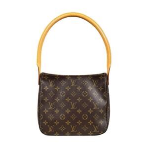 LOUIS VUITTON Authentic Brown Monogram Canvas Looping MM Shoulder Bag